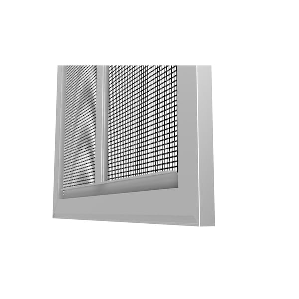 22 In. W X 38 In H Slider Glider Window Screen, SL3, Charcoal Fiberglass Mesh, White